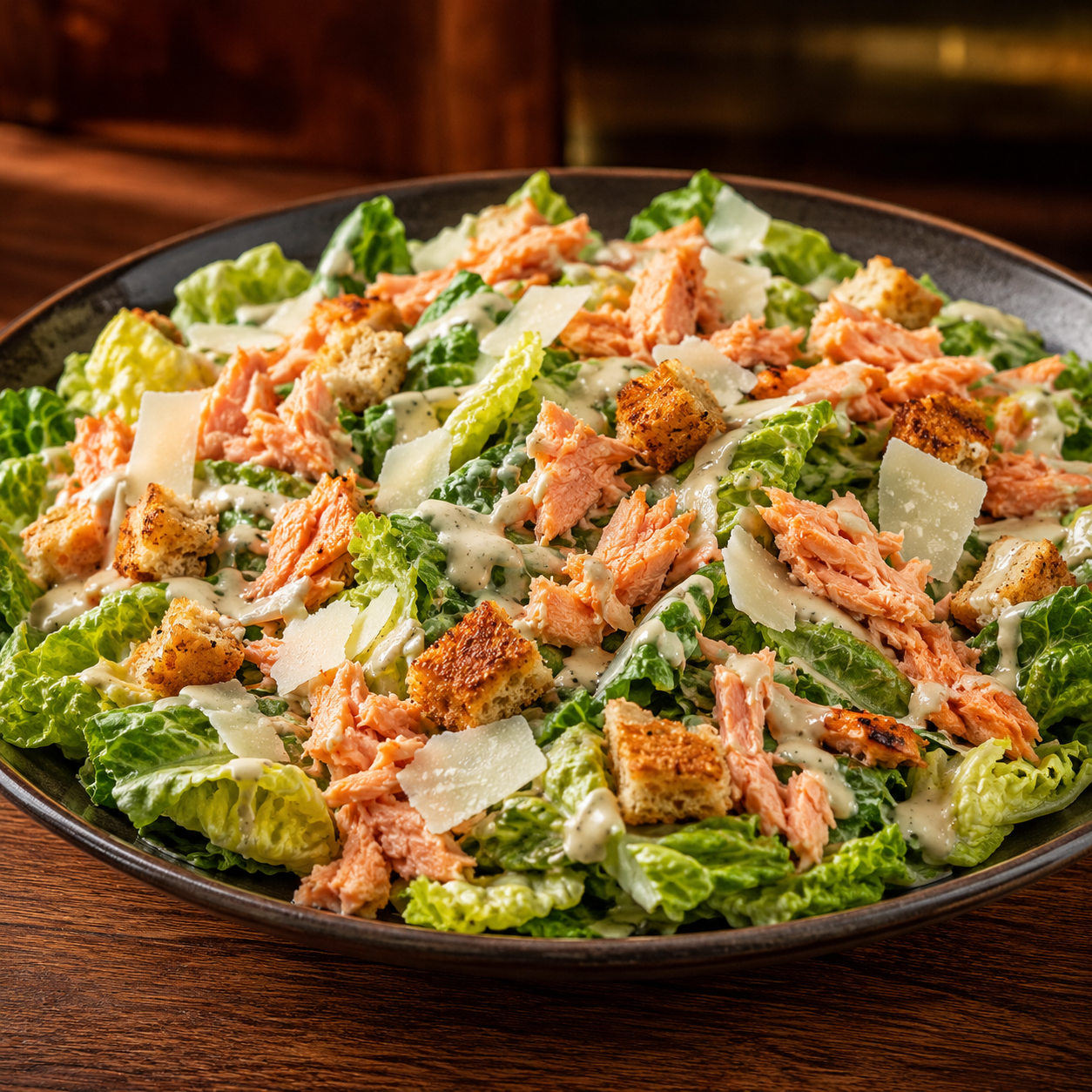 Salad Caesar com Salmão